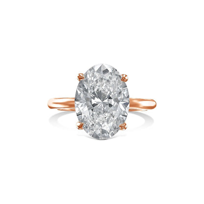 1CT IGI Certified Diamond Engagement Ring VS2 D Oval Lab - created 14k Yellow Gold - Reva Jeweler