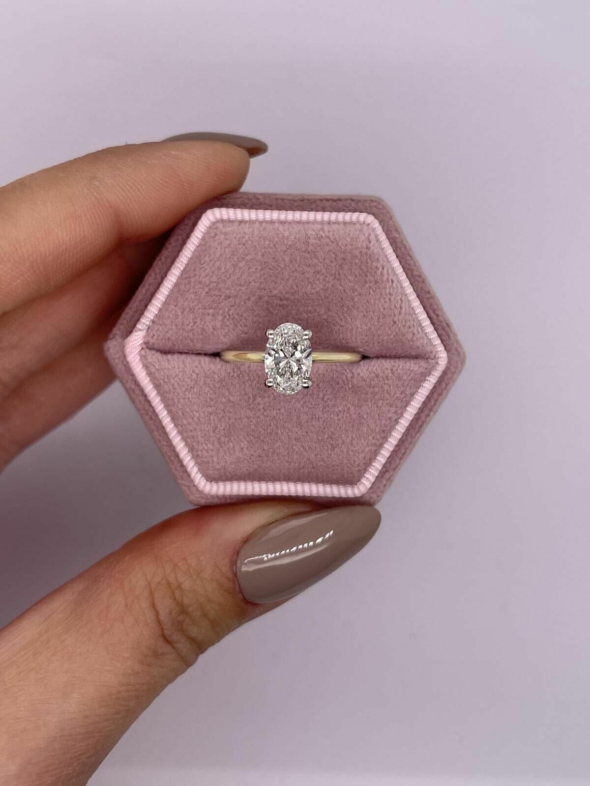 1CT IGI Certified Diamond Engagement Ring VS2 D Oval Lab - created 14k Yellow Gold - Reva Jeweler