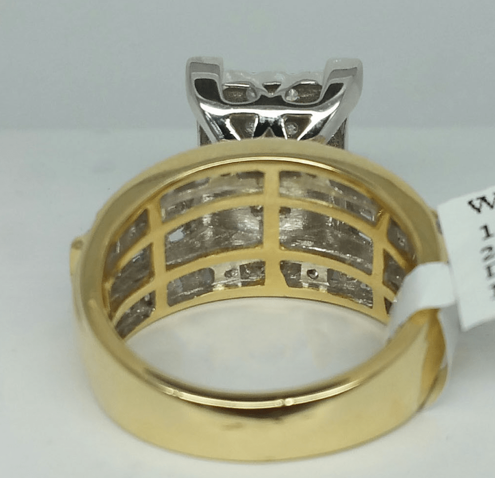 1CT Ladies Diamond Ring Real 10k Yellow Gold Diamond Cinderella Style GENUINE - Reva Jeweler