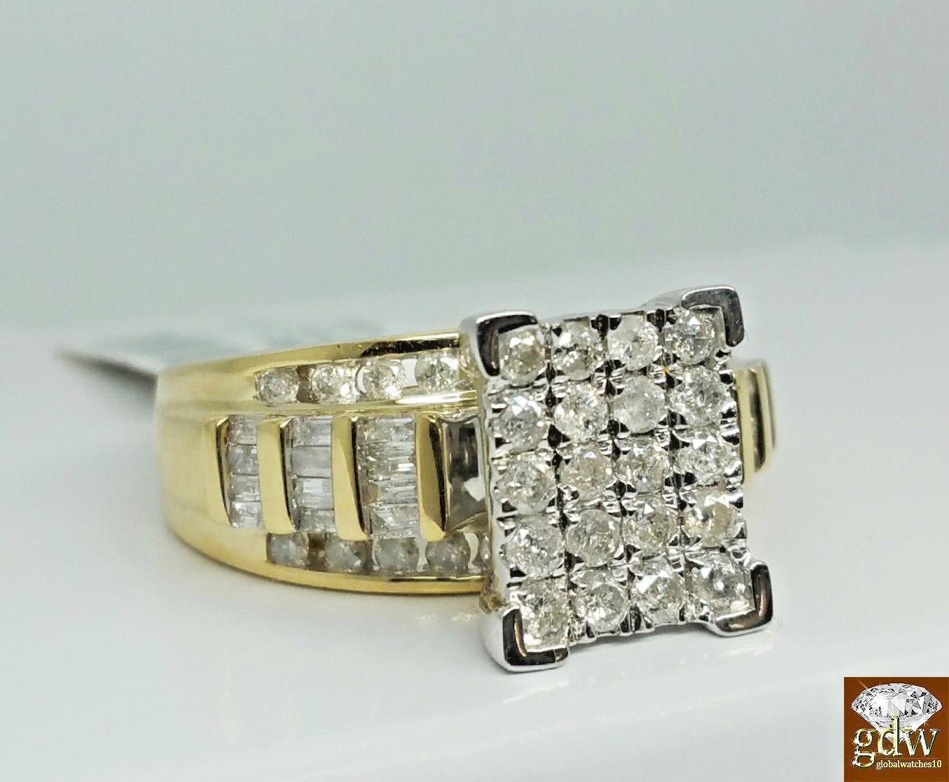 1CT REAL Diamond 10k Yellow Gold ladies Ring Wedding Anniversary Women Ring REAL - Reva Jeweler