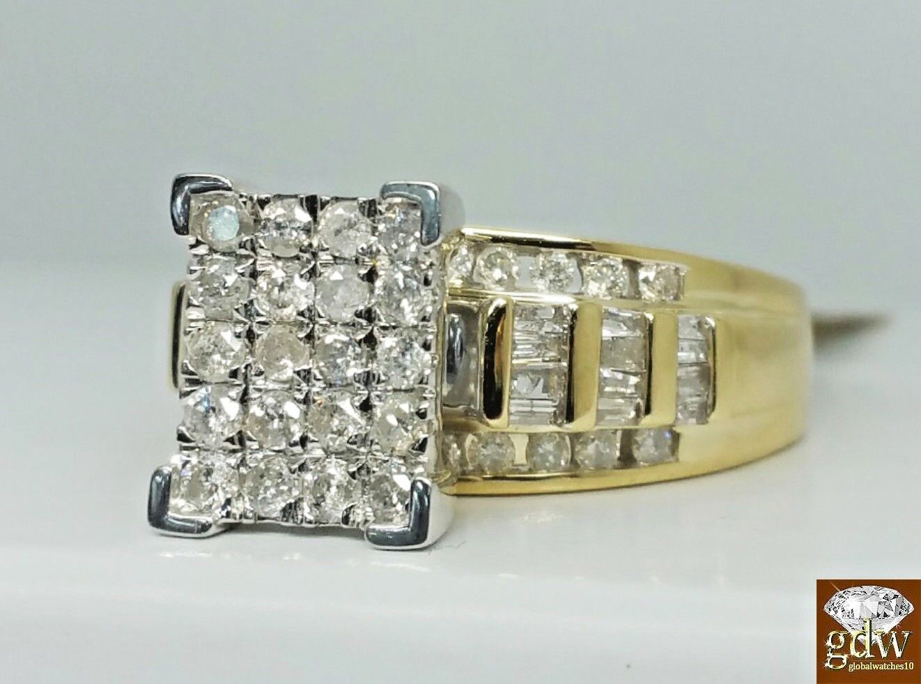 1CT REAL Diamond 10k Yellow Gold ladies Ring Wedding Anniversary Women Ring REAL - Reva Jeweler