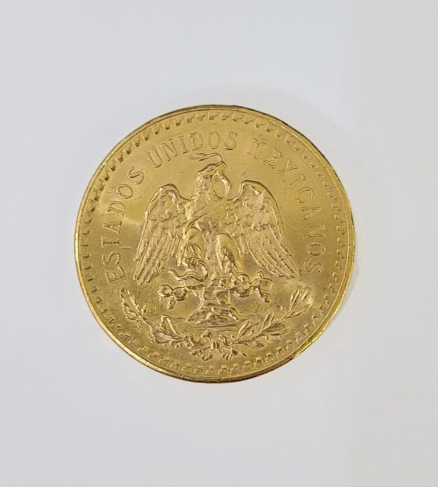 22k Centenario Coin Copy in Solid Yellow Gold 50 Pesos 1947 Mexico/Mexican Coin - Reva Jeweler
