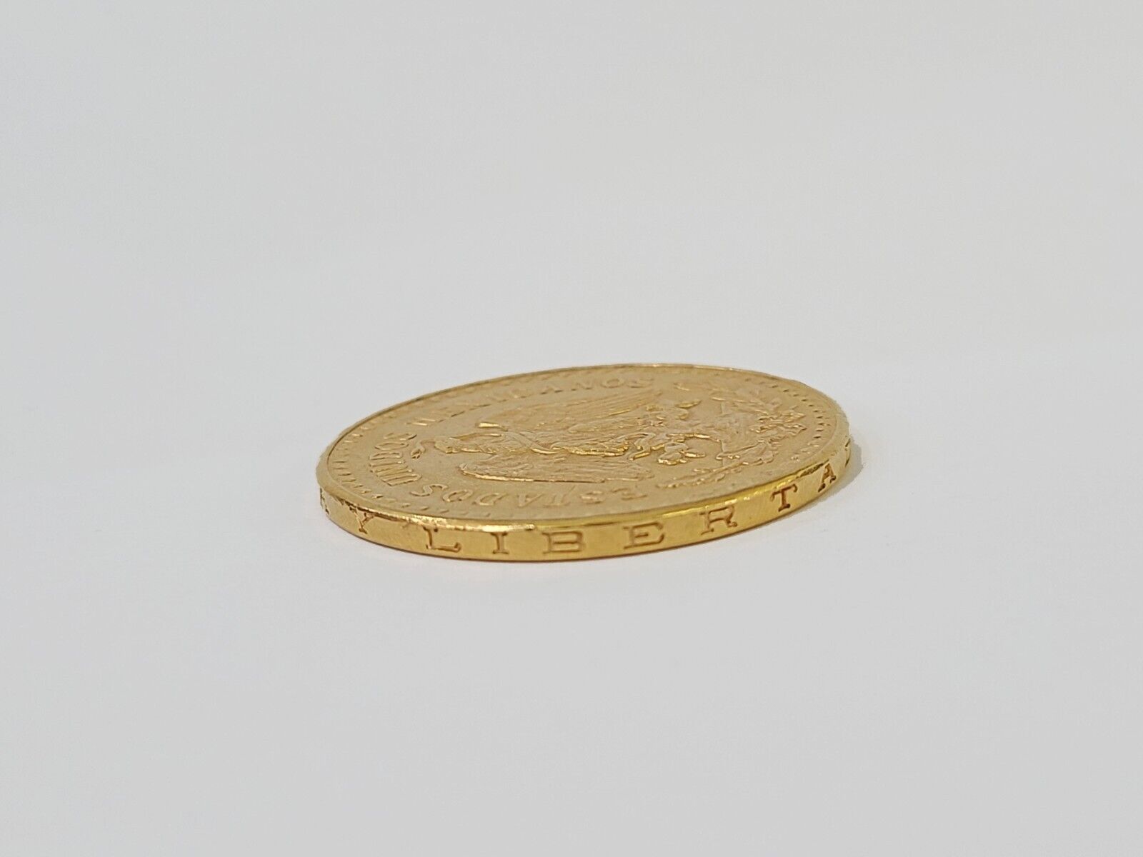 22k Centenario Coin Copy in Solid Yellow Gold 50 Pesos 1947 Mexico/Mexican Coin - Reva Jeweler