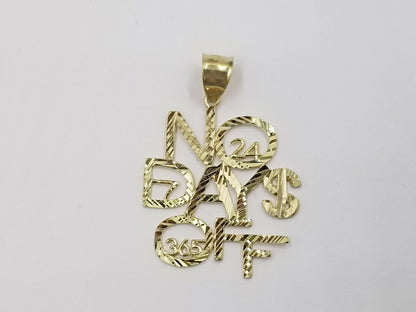 2.5mm Rope 10k Gold No. Of Days Charm Pendant Chain in 18 20 22 24 26 28 Inches - Reva Jeweler
