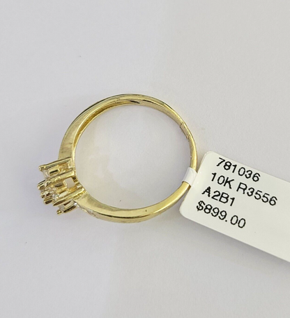 Real 10k Yellow Gold Ring Wedding Engagement Casual 10Kt Genuine All Sizes / Female