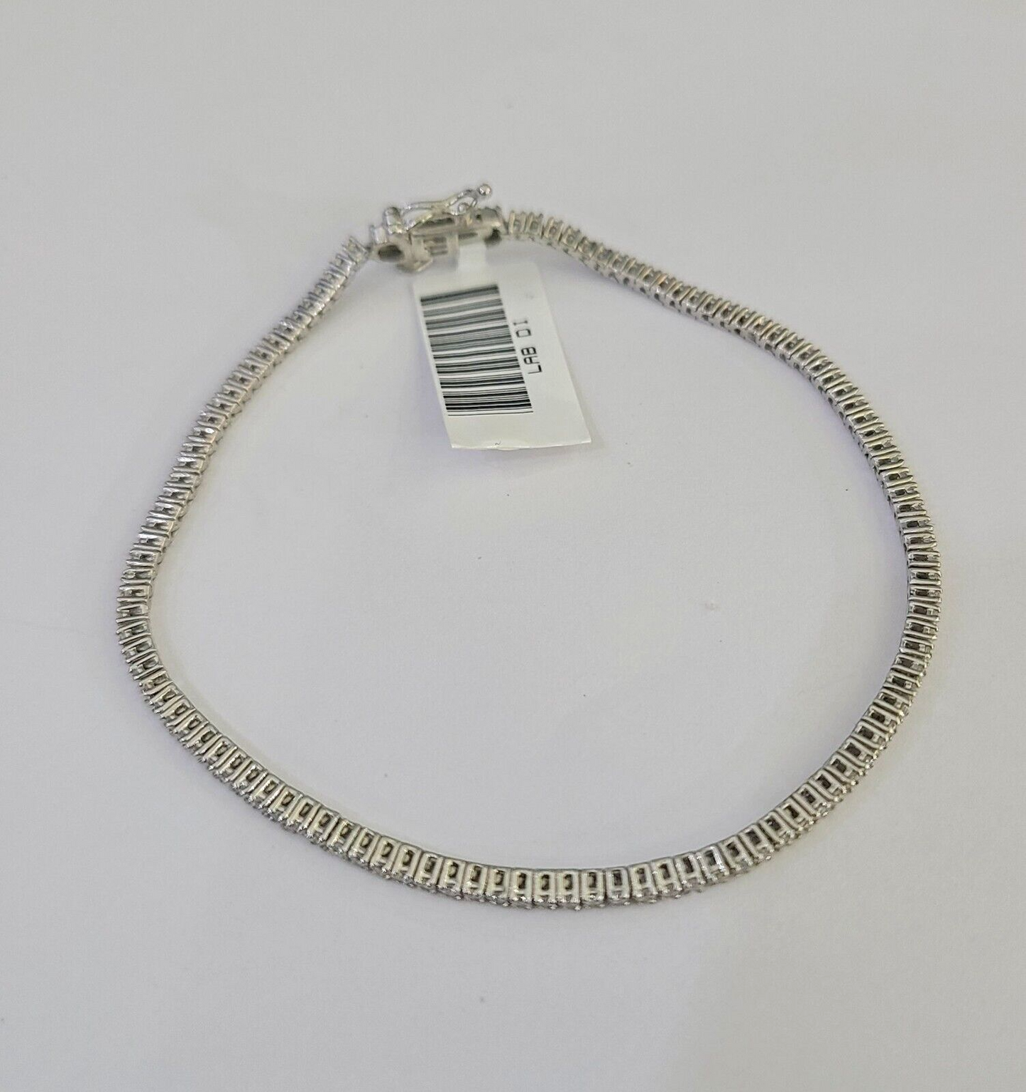 925 Sterling Silver Diamond Bracelet Women Ladies 7 Inch / Lab Grown Diamond