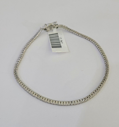 925 Sterling Silver Diamond Bracelet Women Ladies 7 Inch / Lab Grown Diamond