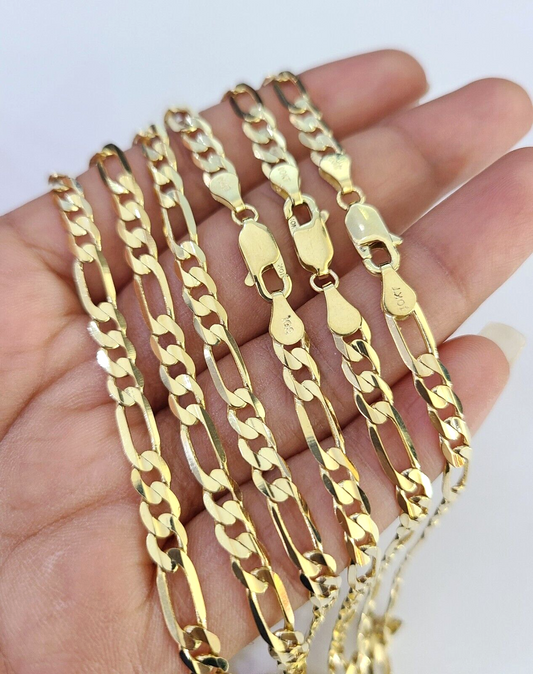 Full view of 4.5mm Figaro chain