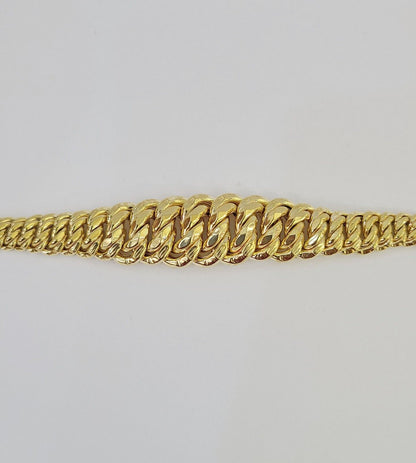 10K Gold Flat Byzantine Link Princesa Bracelet 7mm 7.5" inch Real Yellow