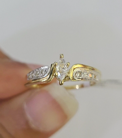 Real 10k Yellow Gold Ring Ladies 10Kt Genuine All Sizes