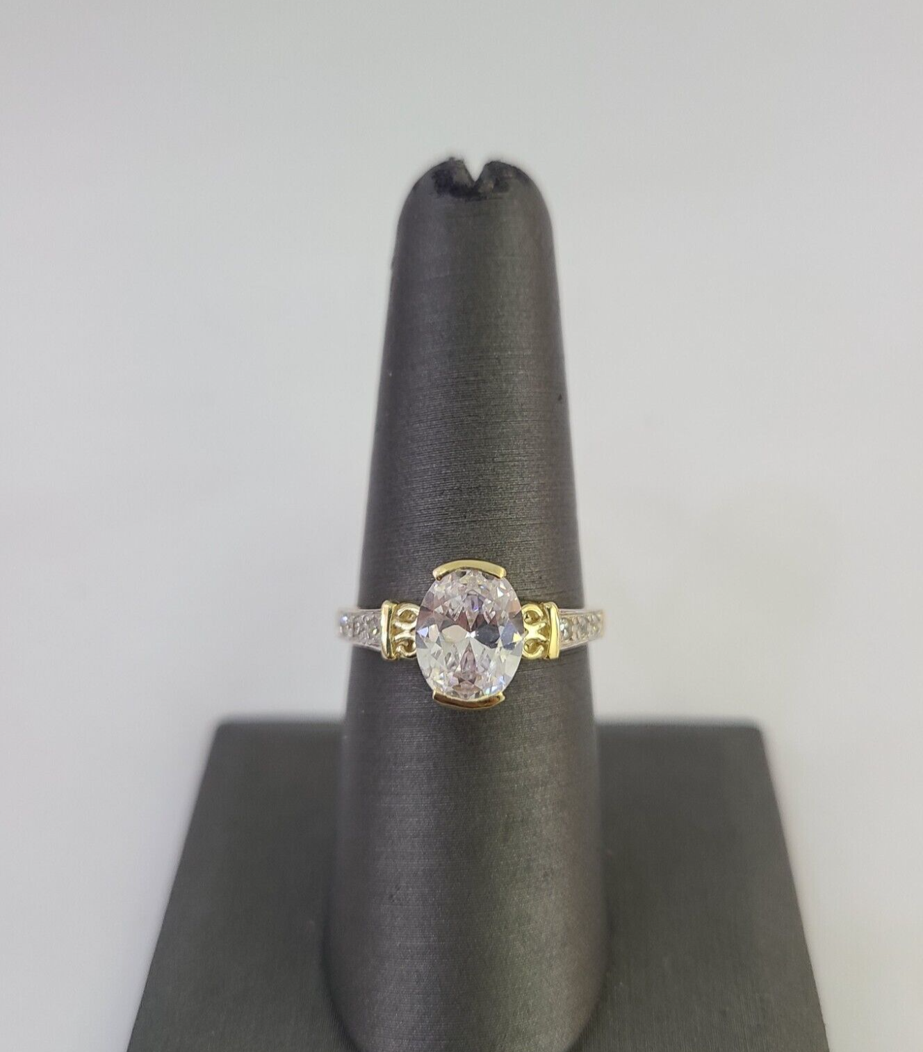 Real 10k Yellow Gold Ladies Ring Wedding Engagement 10Kt with CZ / All Sizes