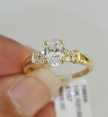 Real 10k Yellow Gold Ring Wedding Engagement Casual 10Kt Genuine All Sizes / Women