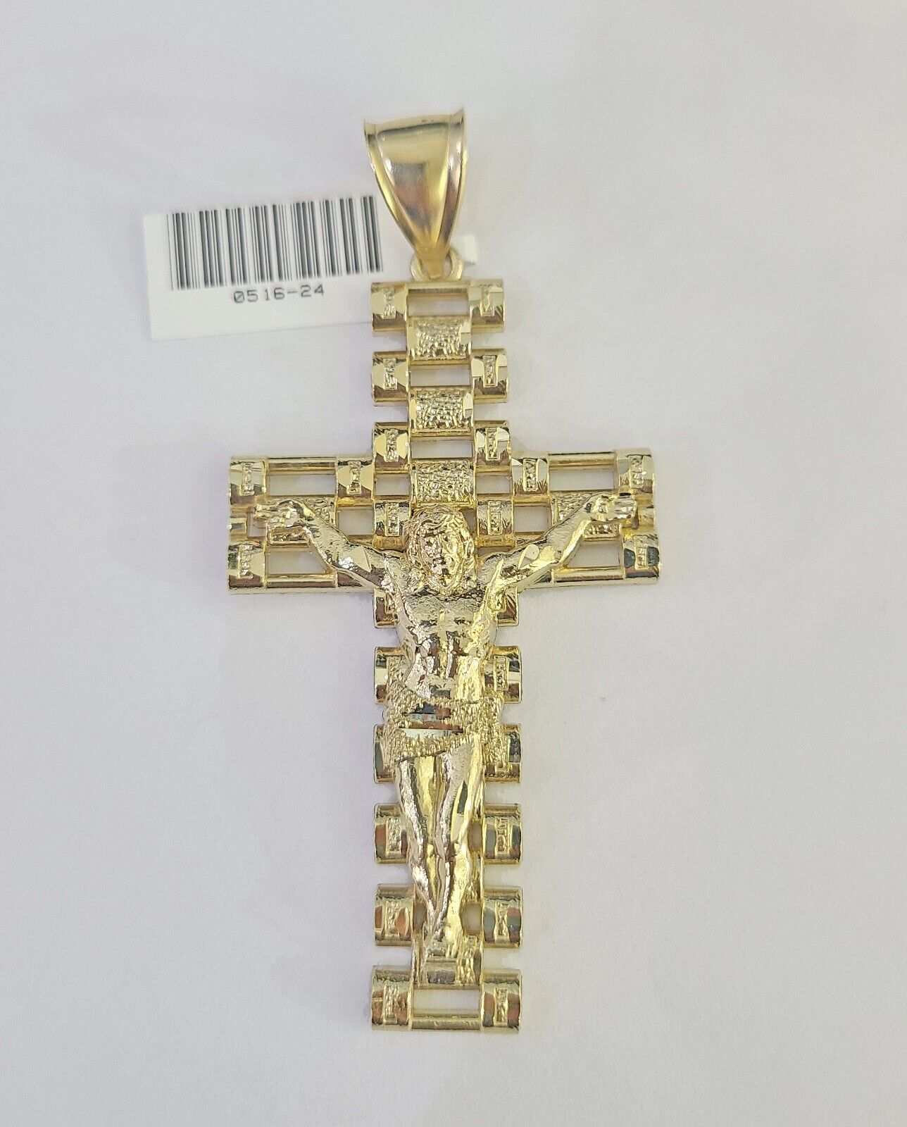 10k Gold Jesus Cross Pendant