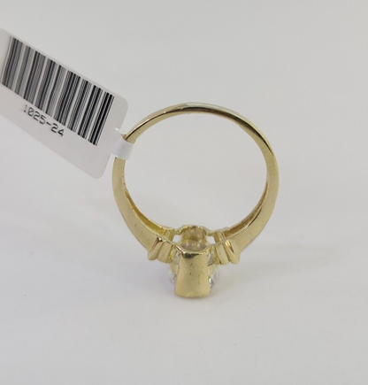 Real 10k Yellow Gold Ladies Ring Wedding Engagement 10Kt with CZ / All Sizes