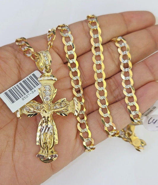 Jesus cross necklace worn