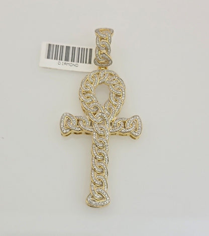 Angled Gold Ankh Charm