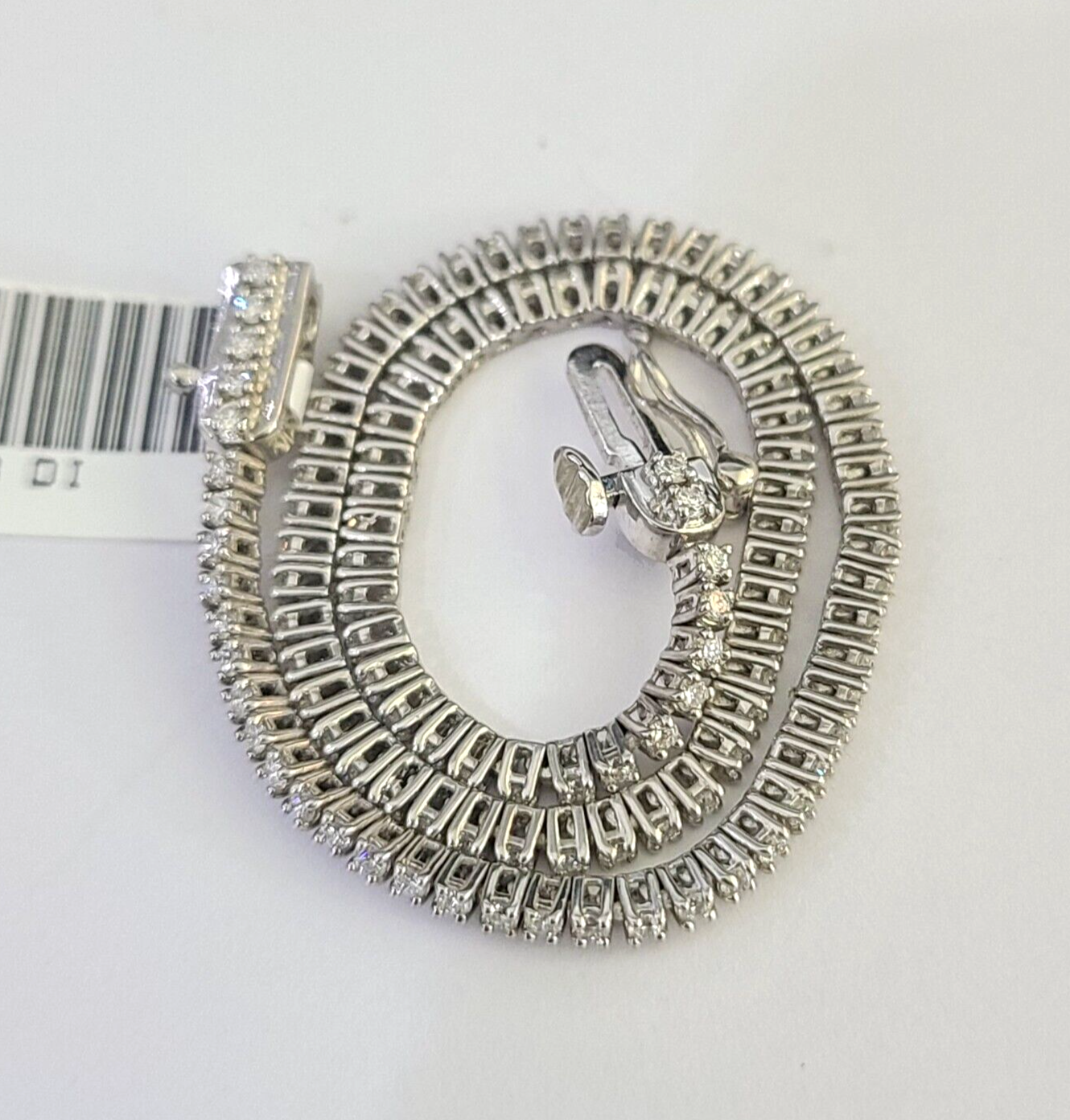 925 Sterling Silver Diamond Bracelet Women Ladies 7 Inch / Lab Grown Diamond