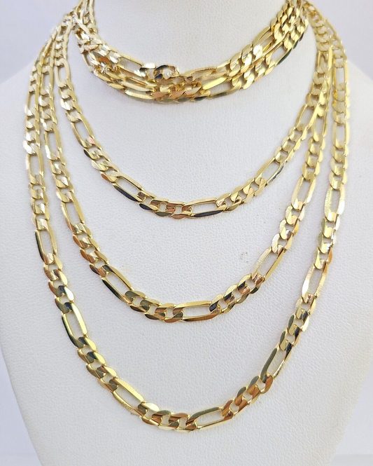 10k gold 4.5mm Figaro necklace