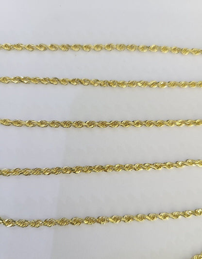 14k Solid Rope Chain Necklace 2.5mm 16"-24" Inch Yellow Gold Men Women 14Kt