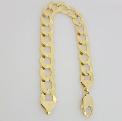 14k Yellow Gold Bracelet Cuban Curb Link 8.5" 12mm Thick SOLID REAL 14kt Men's