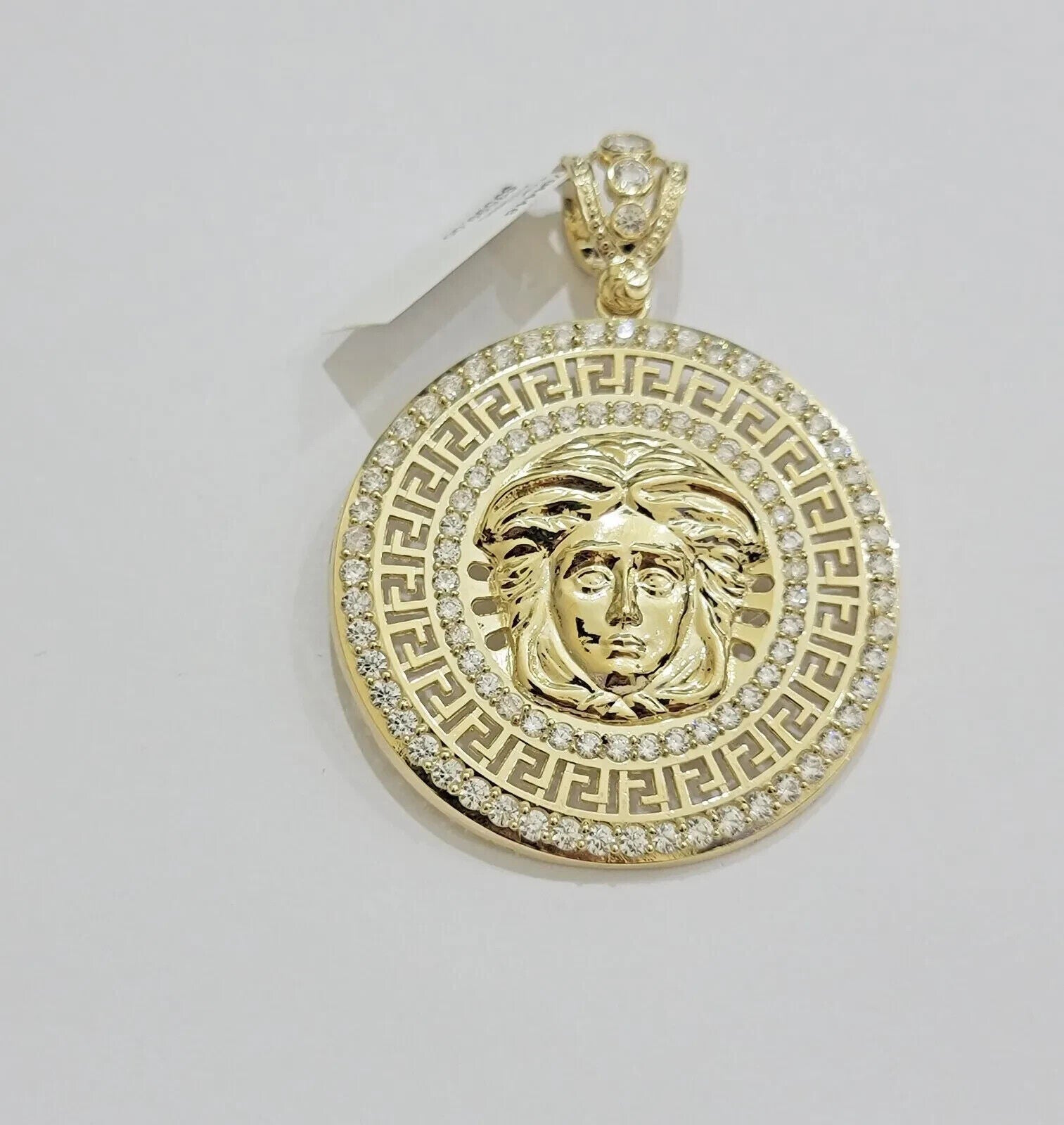 Close-Up Circular Stone Pendant
