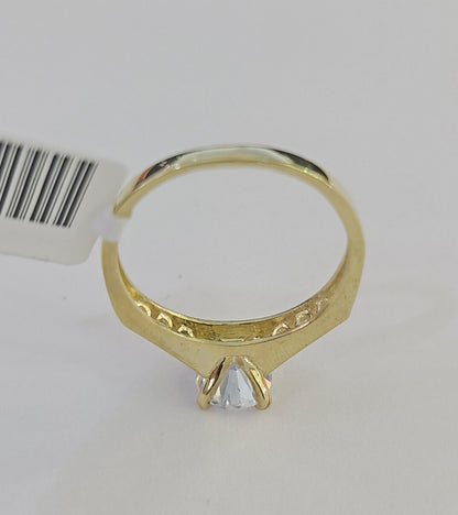Real 10k Yellow Gold Ring Wedding Engagement Casual 10Kt Genuine All Sizes For Ladies