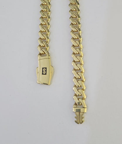 Real 10K Royal Monaco Chain Box Clasp 7mm Gold Necklace 10Kt 24" Genuine