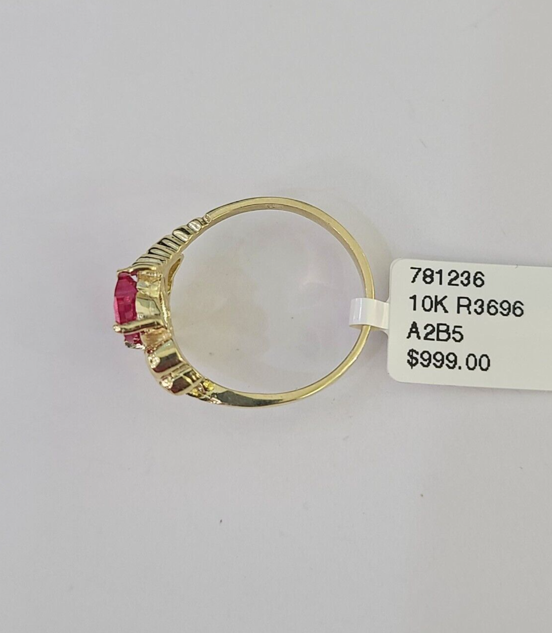 Real 10k Yellow Gold Hearts Ring For Ladies 10Kt Genuine All Sizes