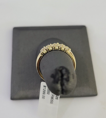 Real 10k Yellow Gold Ladies Ring 10Kt Gold With CZ All Sizes