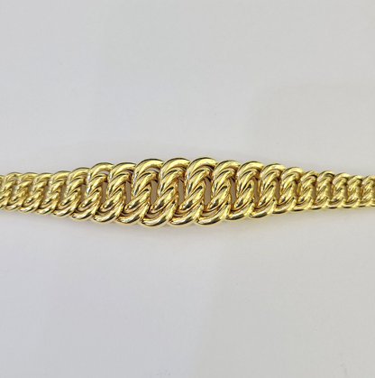 14K Gold Princesa Ring Bracelet 7.5" 7mm Real Yellow SET Flat Byzantine 14Kt