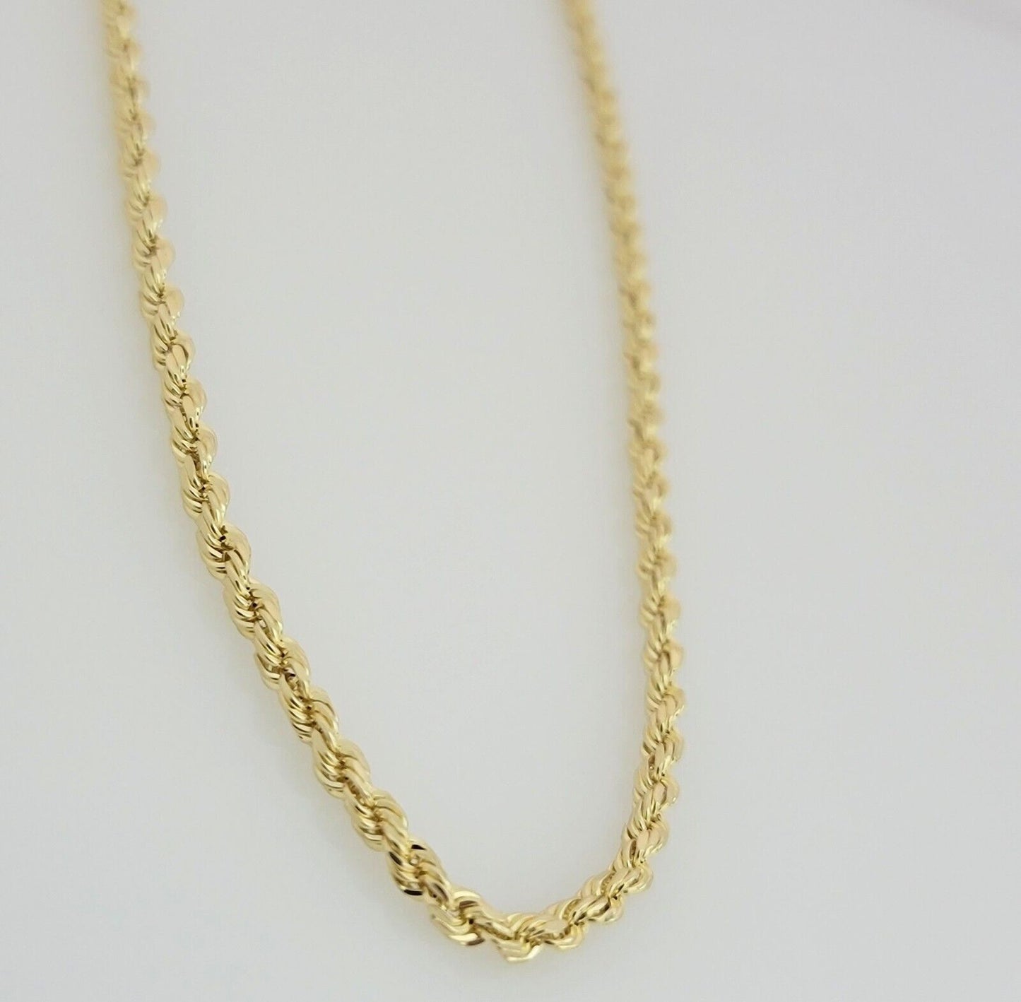 10K Yellow Gold Rope Chain Necklace 3mm 22 Inch REAL 10kt For Men & Women