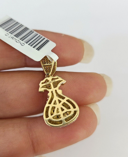 10k Money Bag diamond rope chain