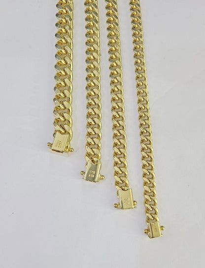 Real 10k Gold Miami Cuban link Bracelet 6mm-9mm 7"-9" 10kt Yellow Gold
