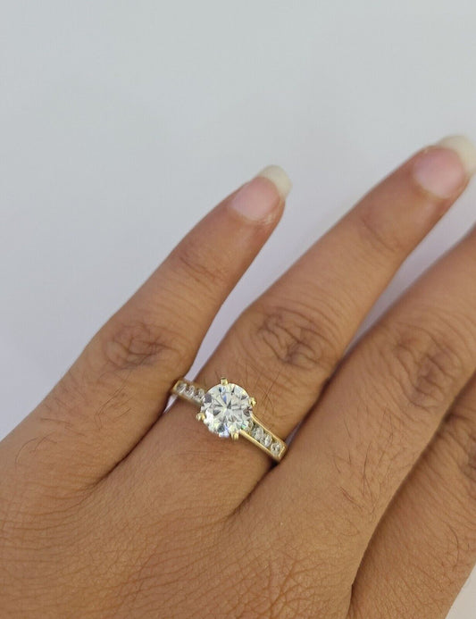 Real 10k Yellow Gold Ring Wedding Engagement Casual 10Kt Genuine All Sizes For Ladies