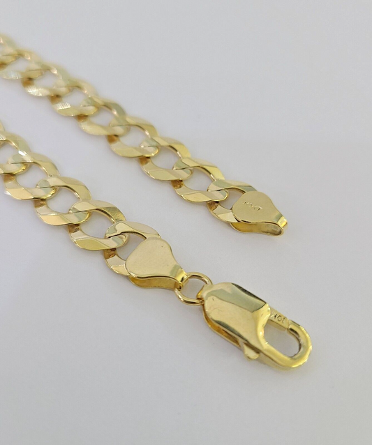 8mm Cuban bracelet worn on wrist
