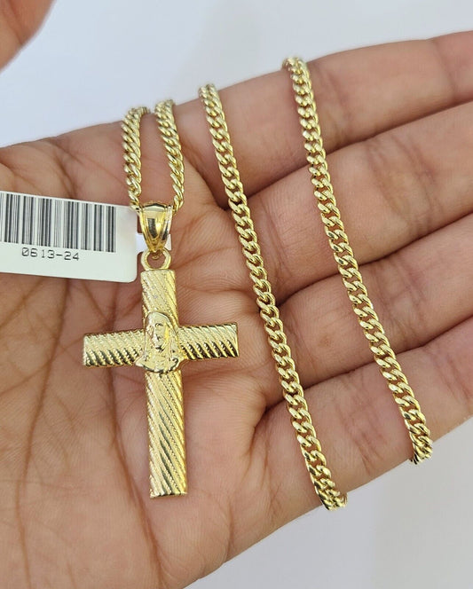 Gold Jesus cross pendant
