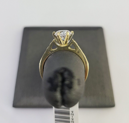 Real 10k Yellow Gold Ring Wedding Engagement Casual 10Kt Genuine All Sizes , For Ladies