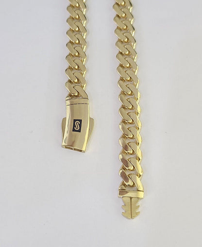 Real 10K Royal Monaco Chain Box Clasp 9mm Gold Necklace 10Kt 24" Genuine