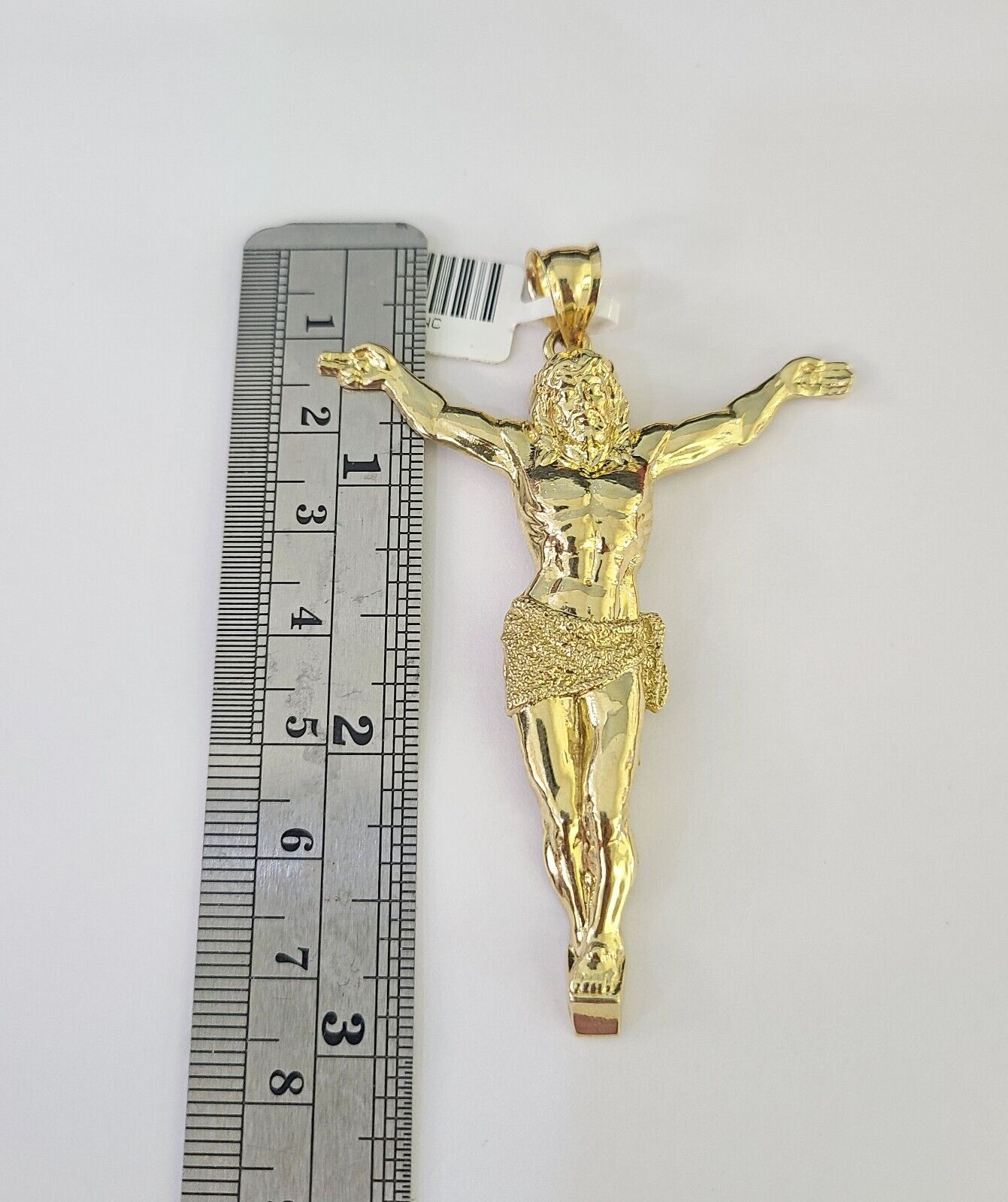10K yellow gold Jesus pendant and Franco chain necklace set by Reva Jeweler