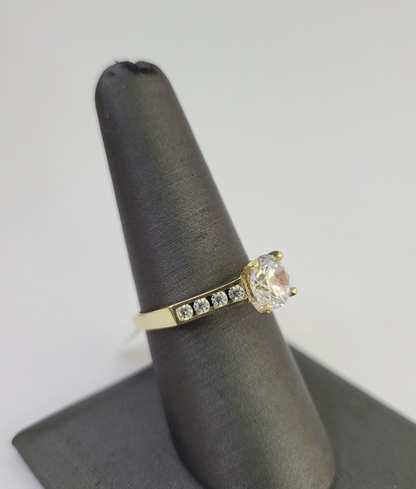Real 10k Yellow Gold Ring Wedding Engagement Casual 10Kt Genuine All Sizes For Ladies
