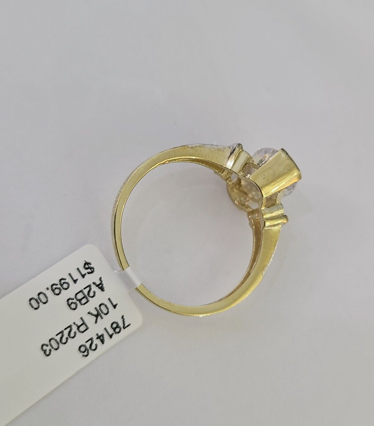 Real 10k Yellow Gold Ladies Ring Wedding Engagement 10Kt with CZ / All Sizes