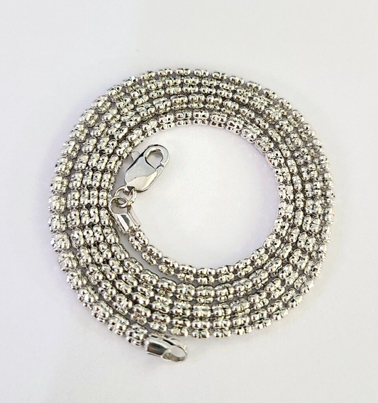 10k white gold 3.5mm iced chain