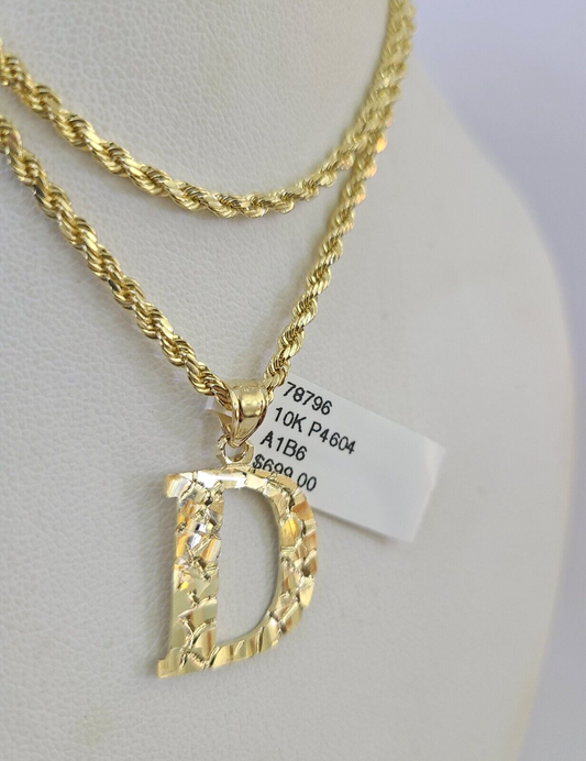 D charm rope chain flat lay