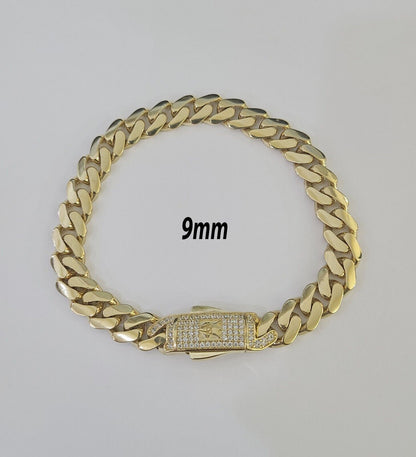 Real 10k Gold Monaco Bracelet 7mm-11mm 8"-8.5" 10kt Yellow