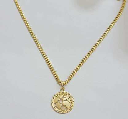 Close-Up 22-Inch Map Pendant