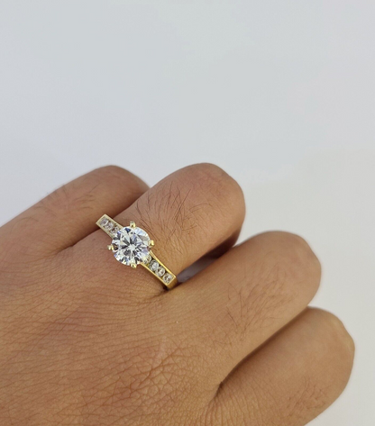 Real 10k Yellow Gold Ring Wedding Engagement Casual 10Kt Genuine All Sizes For Ladies
