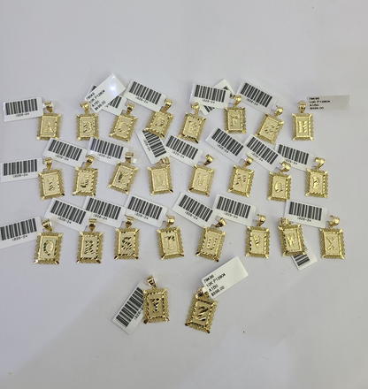 10K gold initial letter charm