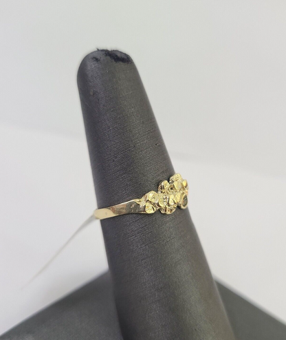 Real 10k Yellow Gold Nugget Ring / Casual band /  All Sizes