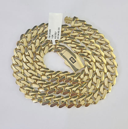 Real 10k Royal Monaco Chain 9mm 20-30 inches Necklace Yellow Gold Box Clasp