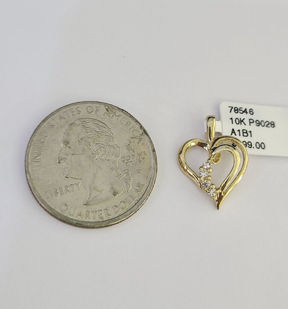 10K gold heart charm pendant